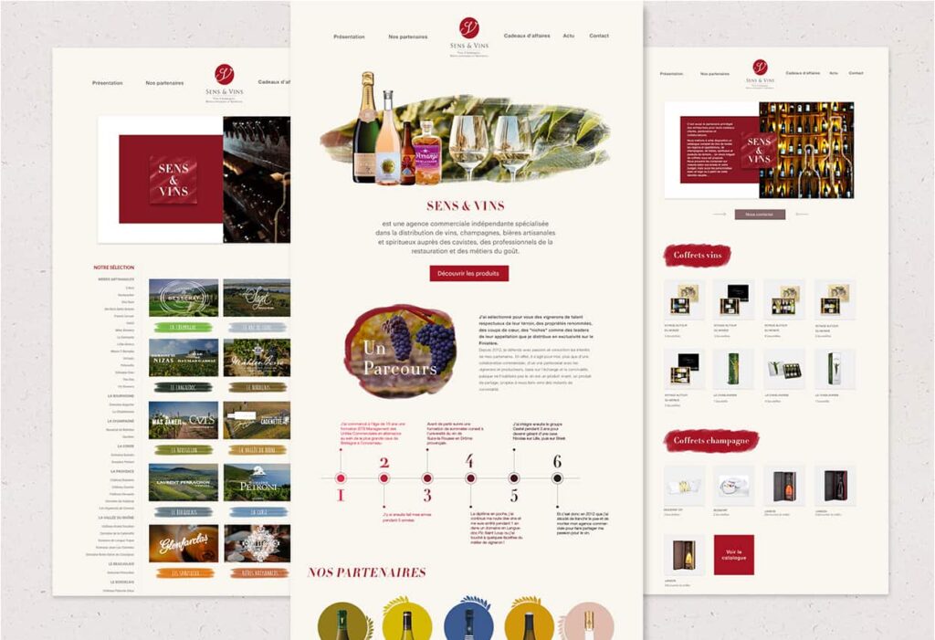 webdesign site de vins et spiritueux