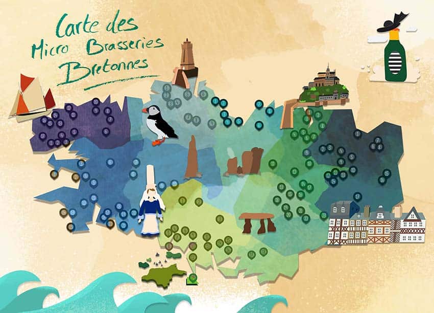 carte des brasseries bretonnes