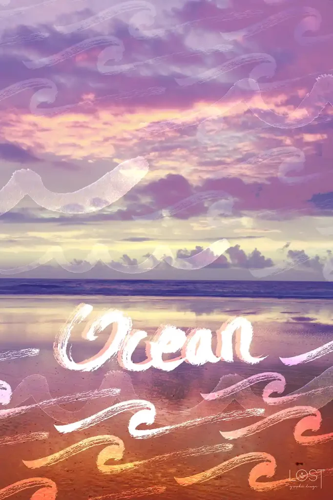 lettering océan