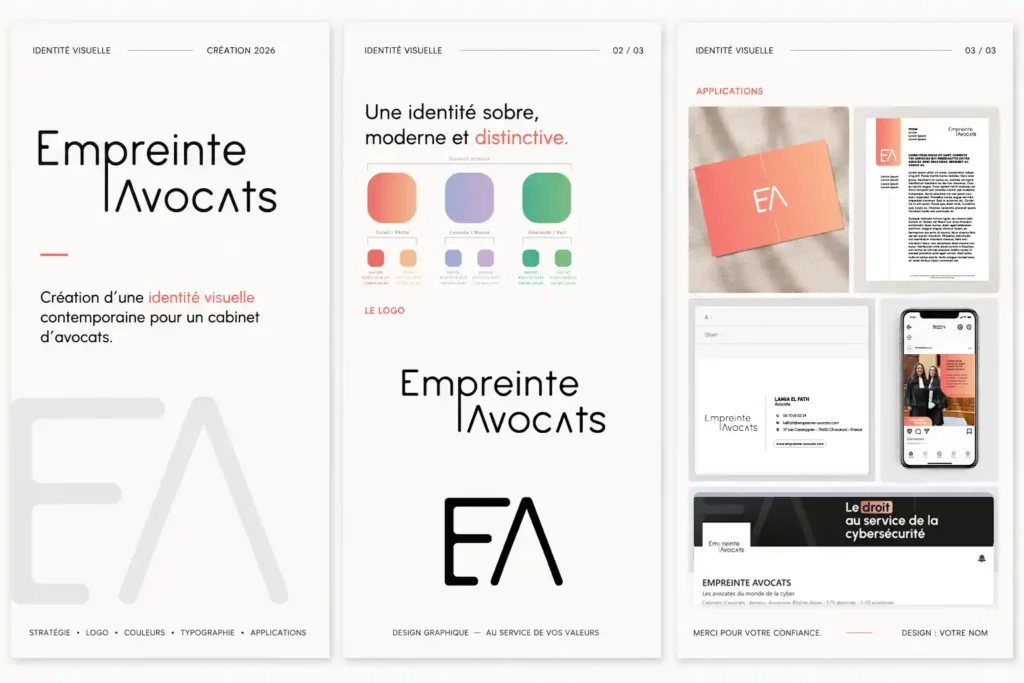 Refonte de l'identité visuelle du cabinet Empreinte Avocats
